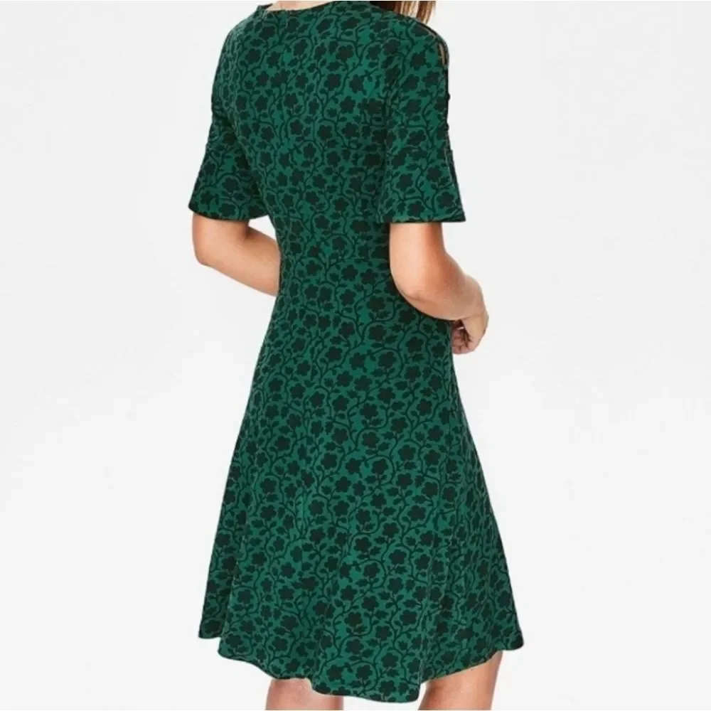 Boden Alexis Jersey Dress Suze 10 Long Tall‎ Enchanted Vines